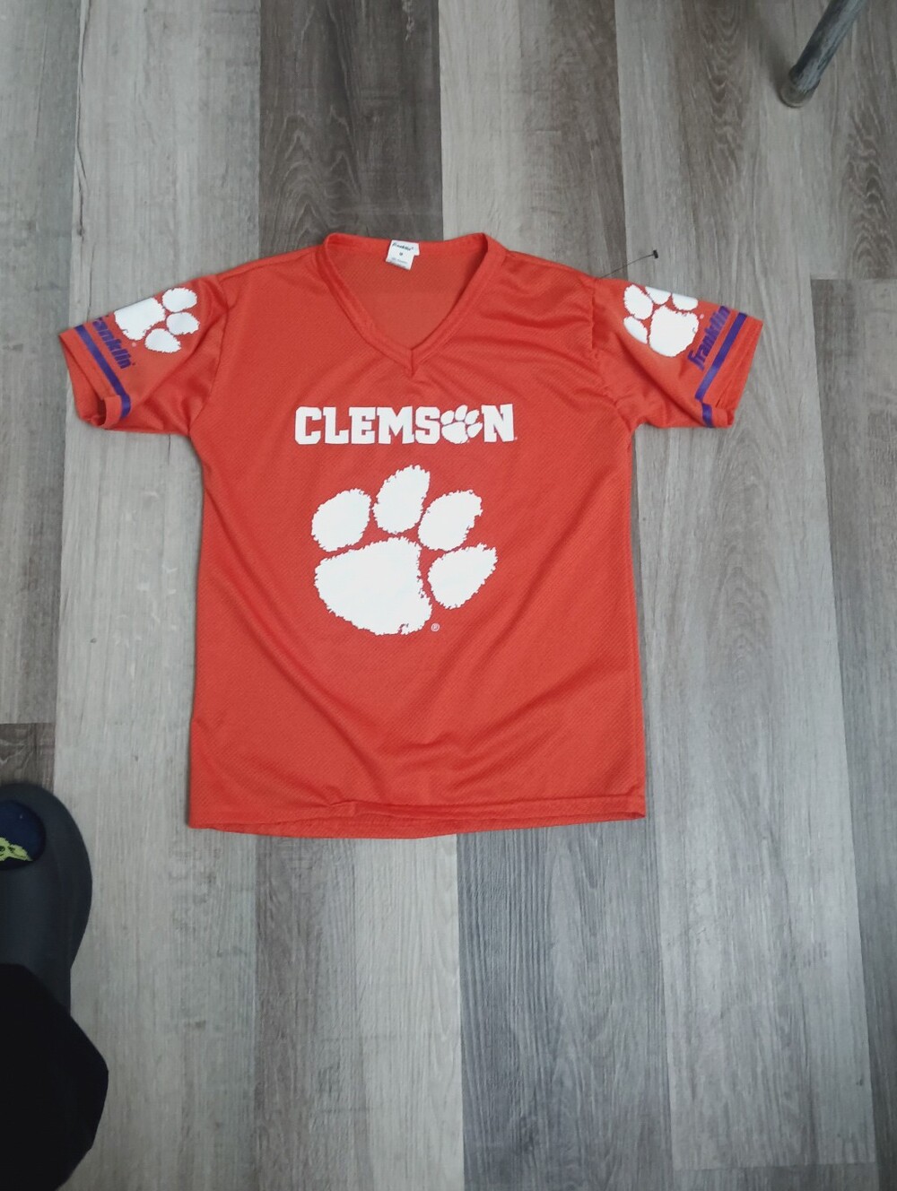 Youth Medium Clemson Football Jersey Orange Graphic - Team Paw Logo